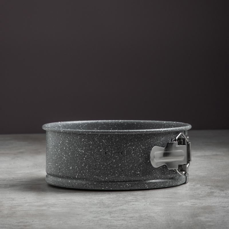 SATOSHI Буко Форма для выпечки круглая разъемная, угл.сталь, 18х6,5см, антиприг. покрытие SATOSHI Буко Форма для выпечки круглая разъемная, угл.сталь, 18х6,5см, антиприг. покрытие "Мрамор"