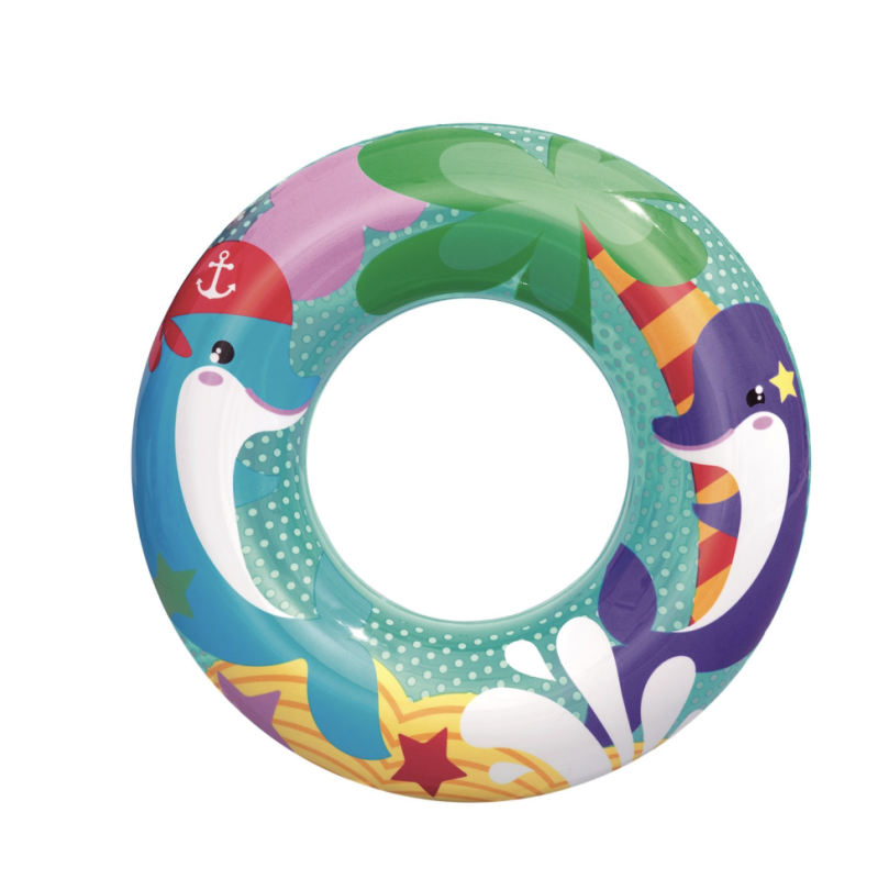 Круг надувной для плавания «Морские приключения», d=51 см, от 3-6 лет, дельфины