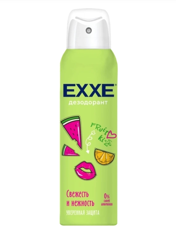 Дезодорант-спрей женский EXXE Fruit kiss Свежесть и нежность, 150мл Дезодорант-спрей женский EXXE Fruit kiss Свежесть и нежность, 150мл