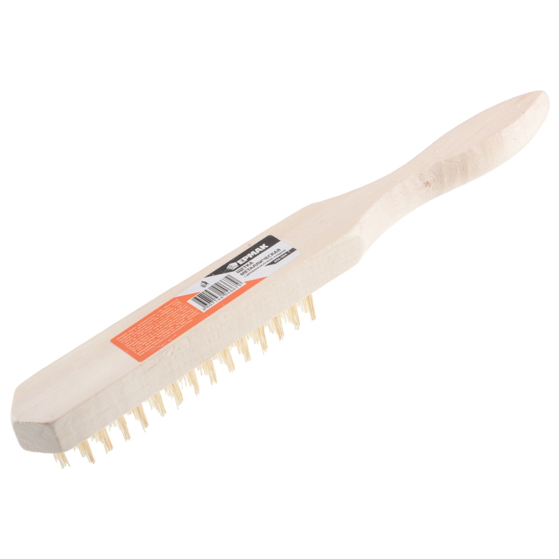 ЕРМАК Щетка металл. с дерев. ручкой, 4-х рядная ЕРМАК Щетка металл. с дерев. ручкой, 4-х рядная