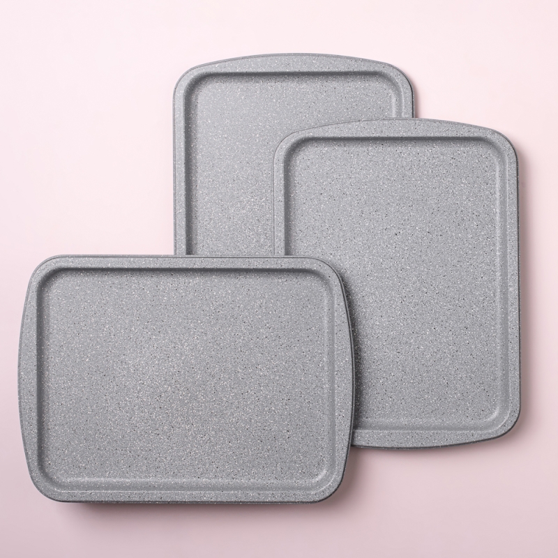 SATOSHI Буко Противень плоский, 36,5х27х1,7см, угл.сталь, антипригарное покрытие SATOSHI Буко Противень плоский, 36,5х27х1,7см, угл.сталь, антипригарное покрытие "Мрамор"