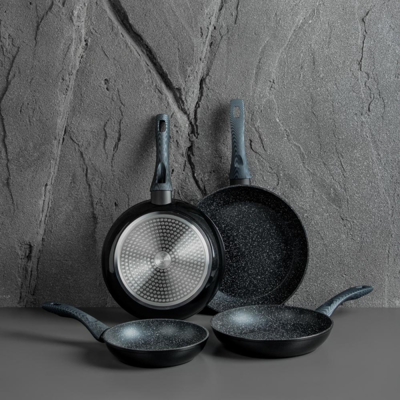 SATOSHI Карбон Сковорода литая d24см, антипригарное покрытие Мрамор, индукция SATOSHI Карбон Сковорода литая d24см, антипригарное покрытие Мрамор, индукция