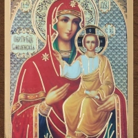 Икона БМ "Смоленская" 4х6 на МДФ-6