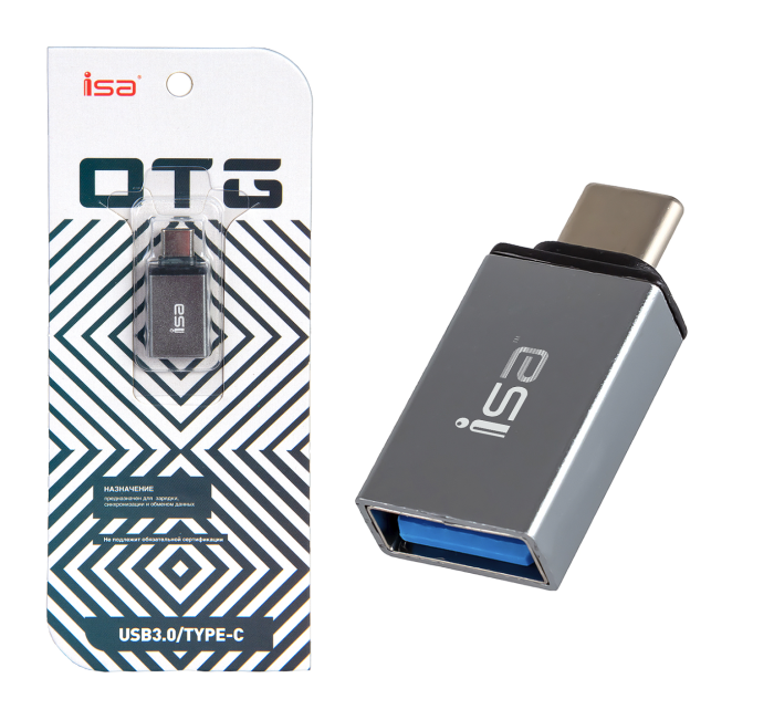 Переходник OTG на Type-C USB 3.0 G-02 ISA Переходник OTG на Type-C USB 3.0 G-02 ISA