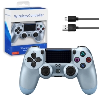 Джойстик PS4 DualShock беспроводной стальной синий (no logo lite version)