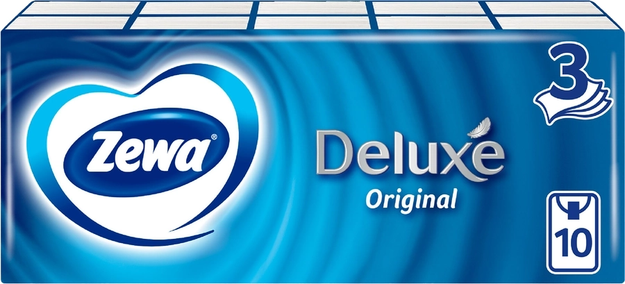 Платочки бумажные носовые ZEWA Deluxe 3-слоя Платочки бумажные носовые ZEWA Deluxe 3-слоя