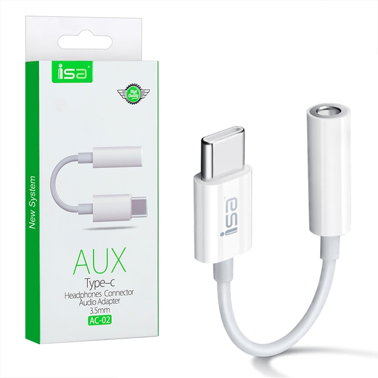 Переходник AC-02 Type C-AUX 3.5mm ISA Переходник AC-02 Type C-AUX 3.5mm ISA