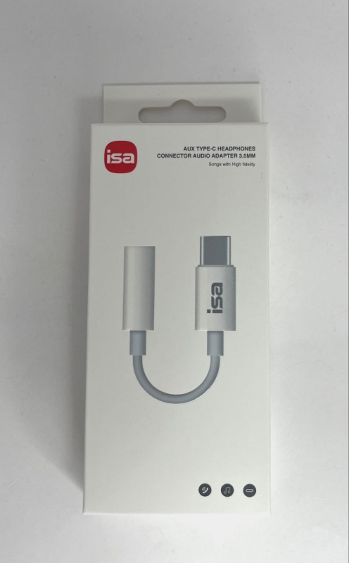 Переходник AC-02 Type C-AUX 3.5mm ISA Переходник AC-02 Type C-AUX 3.5mm ISA