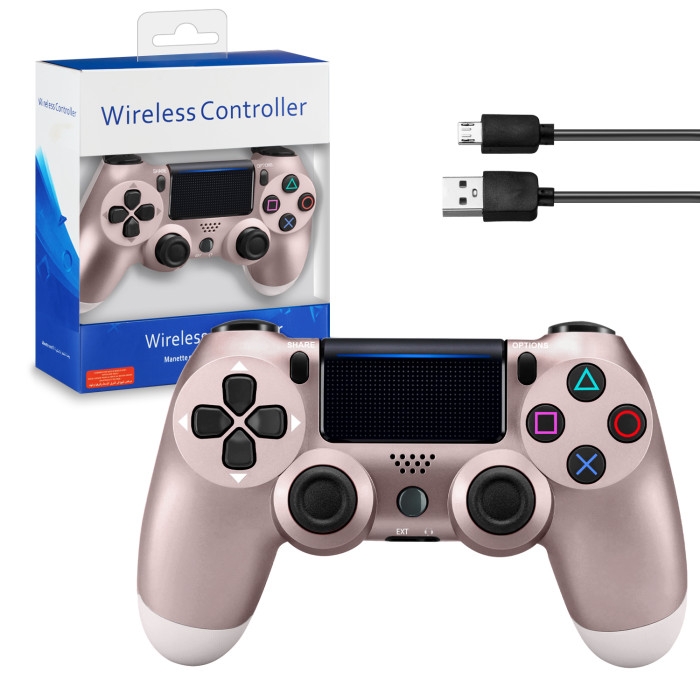 Джойстик беспроводной для PS4 (no logo) Розовое золото Джойстик беспроводной для PS4 (no logo) Розовое золото