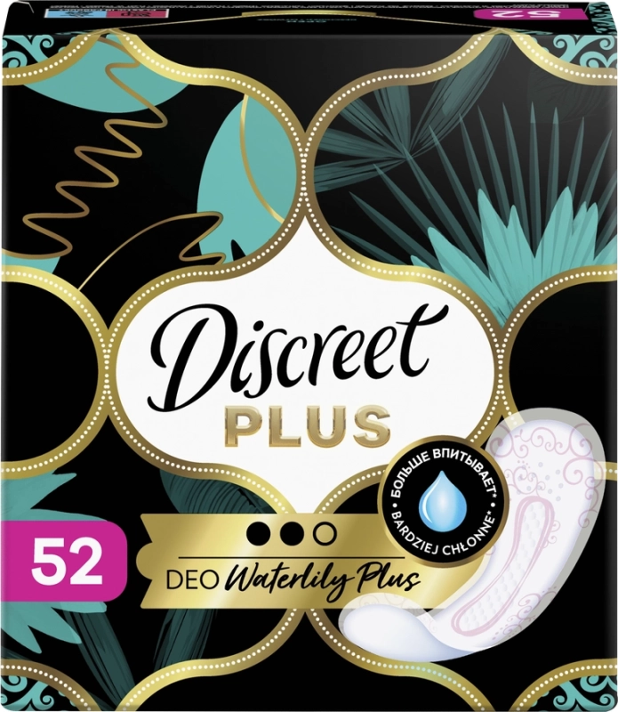 Ежедневные прокладки DISCREET ZonePlus Deo Waterlily Plus Ежедневные прокладки DISCREET ZonePlus Deo Waterlily Plus