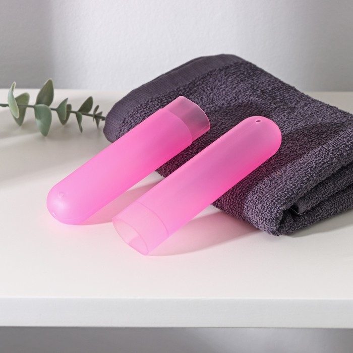 Футляр для зубной щётки Доляна, 20 см, цвет розовый Футляр для зубной щётки Доляна, 20 см, цвет розовый