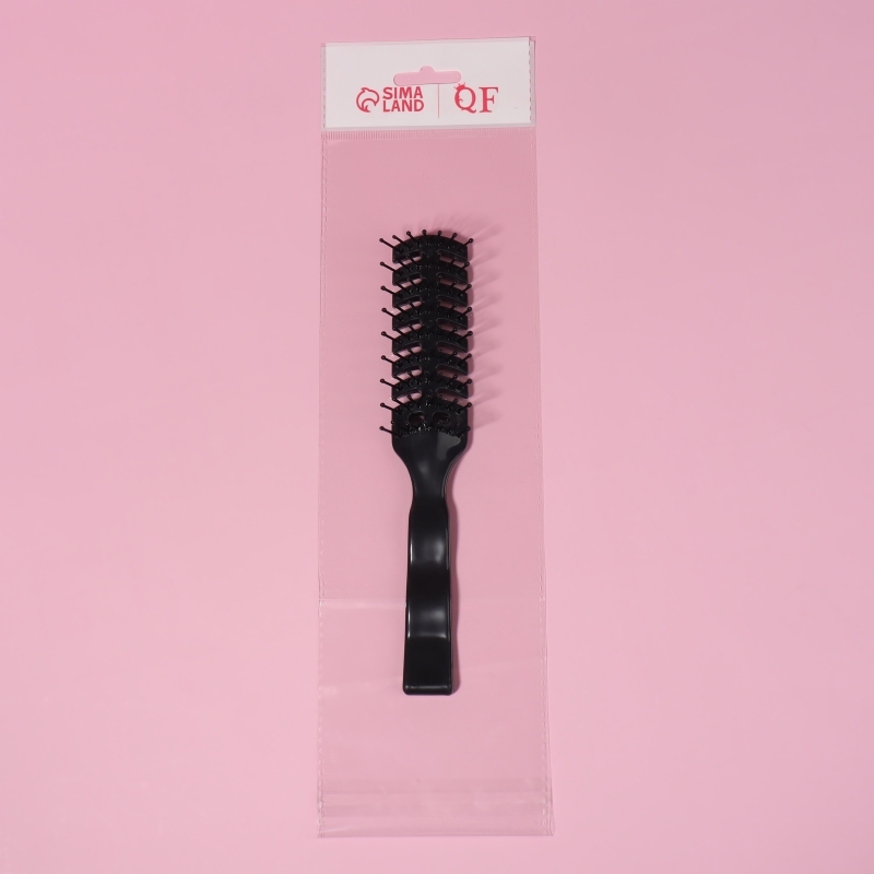 Расчёска массажная, вентилируемая, 3 × 19 см, цвет чёрный Расчёска массажная, вентилируемая, 3 × 19 см, цвет чёрный