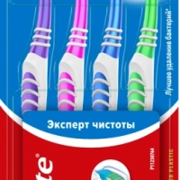 Зубная щетка COLGATE Эксперт чистоты многофункциональная, средней жесткости, 3+1, 4шт