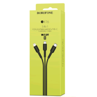 Кабель BX16 USB 3 в 1 (Micro + Lightning + Type-C)