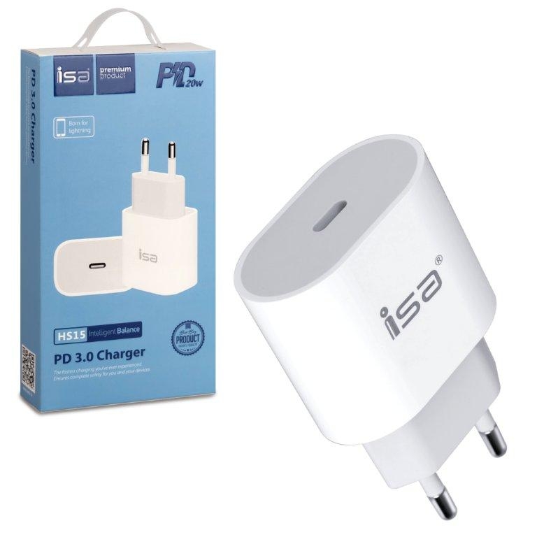 Переходник СЗУ HS15 на Type-C PD20W ISA белый Переходник СЗУ HS15 на Type-C PD20W ISA белый