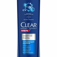 Шампунь мужской укрепляющий "CLEAR MEN" derma expert  энергия роста