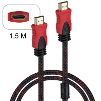 Кабель HDMI 1.5M красный+черный