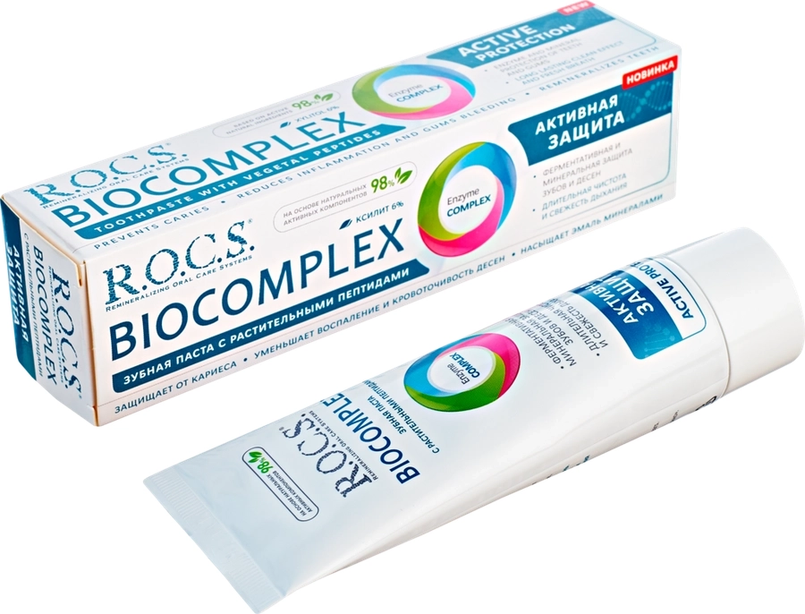 Зубная паста R.O.C.S. Biocomplex Активная защита Зубная паста R.O.C.S. Biocomplex Активная защита