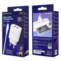 СЗУ BN2 USB на Lightning + 2 USB 2.1A Borofone (EU) белый