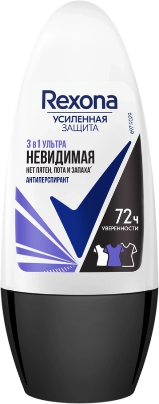 Роликовый антиперспирант для женщин REXONA Ультраневидимый Роликовый антиперспирант для женщин REXONA Ультраневидимый