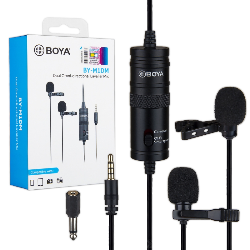 Микрофон петличный BOYA BY-M1DM Микрофон петличный BOYA BY-M1DM
