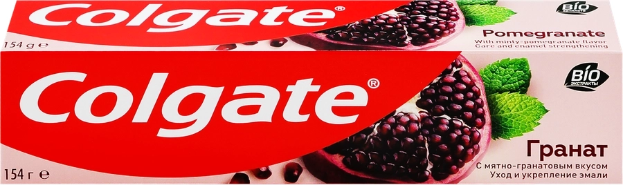 Зубная паста COLGATE Гранат с натуральными ингредиентами для укрепления эмали зубов и защиты от кариеса