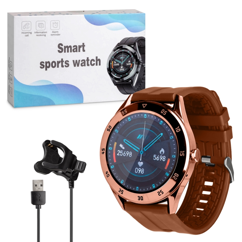 Фитнес-браслет Y10 коричневый + золото Фитнес-браслет Y10 коричневый + золото