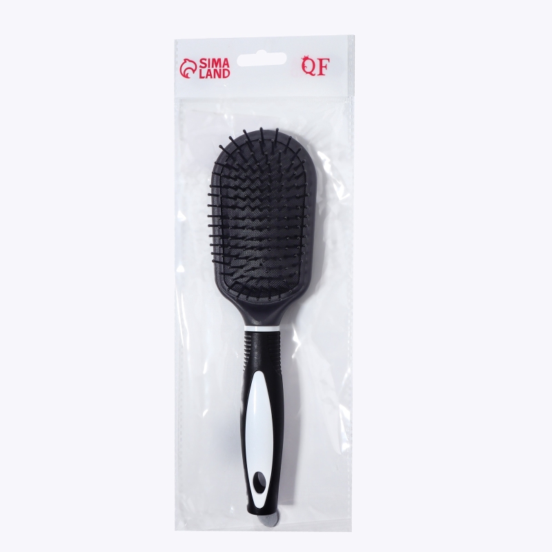 Расчёска массажная, 6,7 × 24 см, цвет чёрный/белый Расчёска массажная, 6,7 × 24 см, цвет чёрный/белый