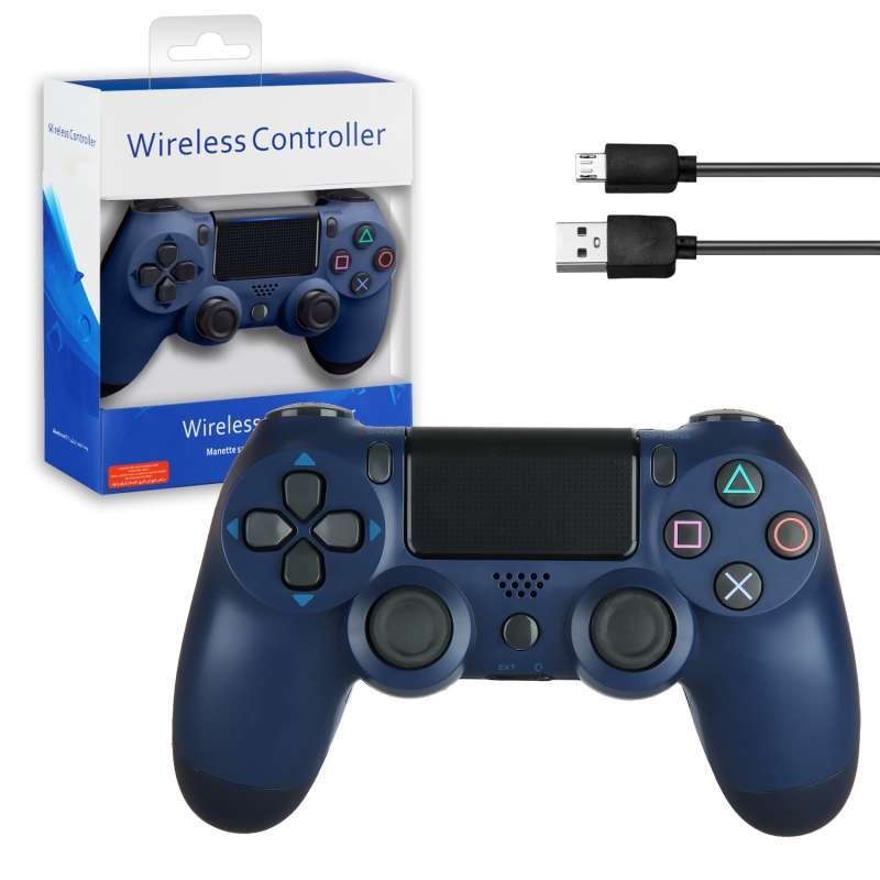 Джойстик PS4 DualShock беспроводной AA темно синий (no logo) Джойстик PS4 DualShock беспроводной AA темно синий (no logo)