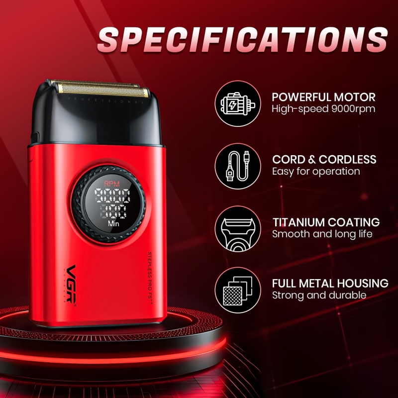 Электрическая бритва Шейвер VGR V-377 Красный Электрическая бритва Шейвер VGR V-377 Красный