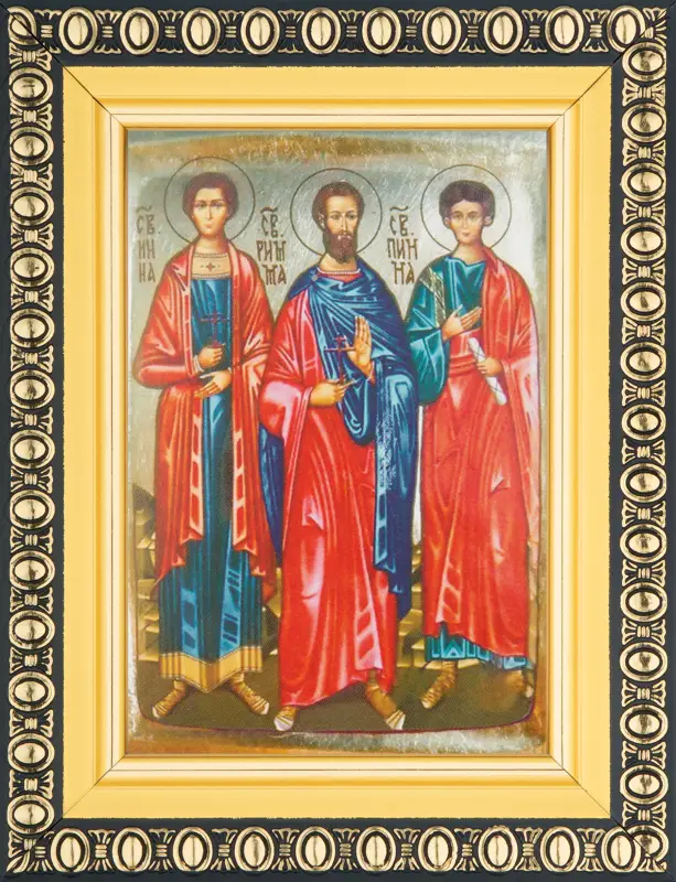 Икона "Инна, Римма, Пинна" 6х9 в раме 8х11