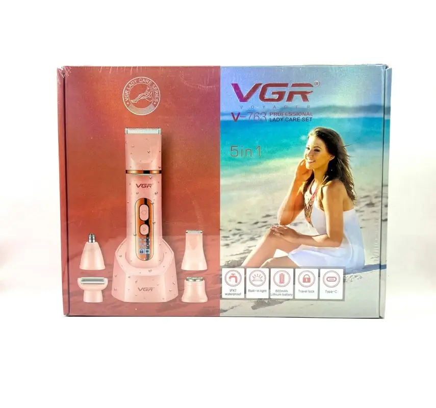 Эпилятор 5в1 VGR V-763 Розовый