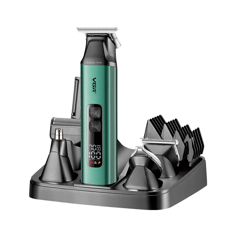 Набор для стрижки волос 14в1 VGR V-117 Зеленый