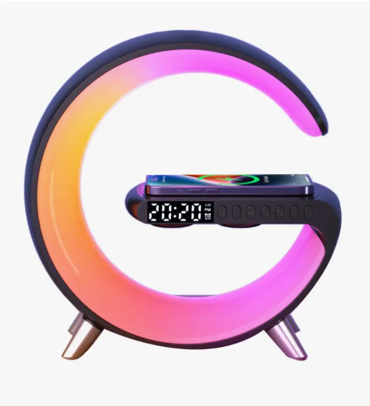 Умная лампа с часами Черная