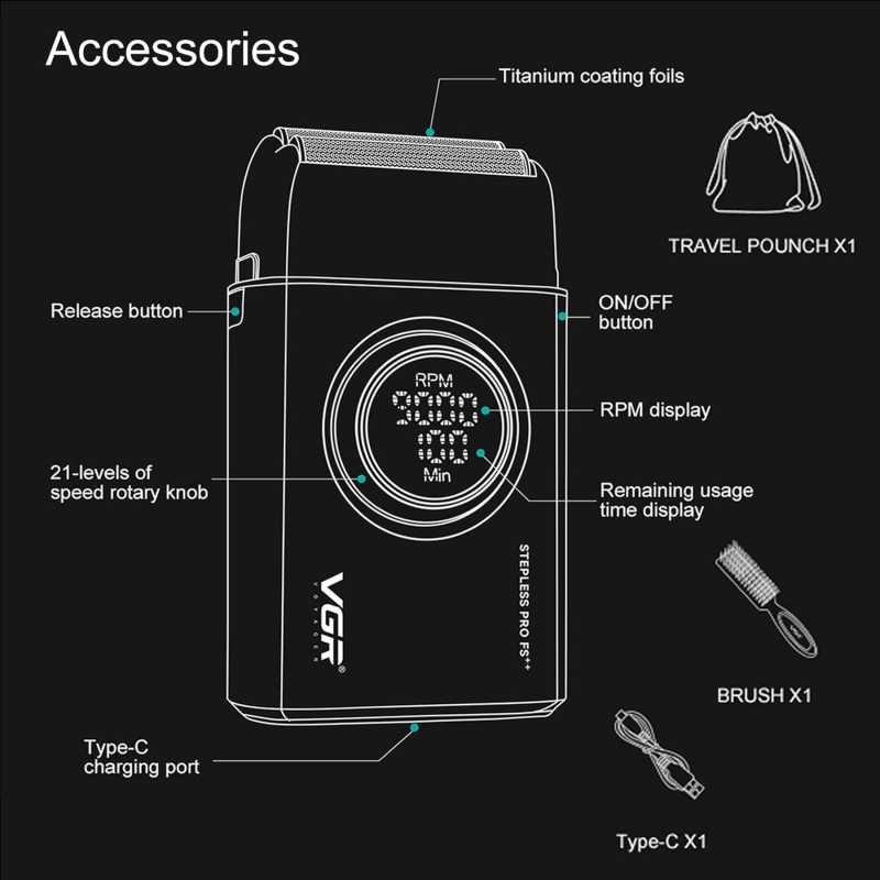 Электрическая бритва Шейвер VGR V-377 Красный Электрическая бритва Шейвер VGR V-377 Красный