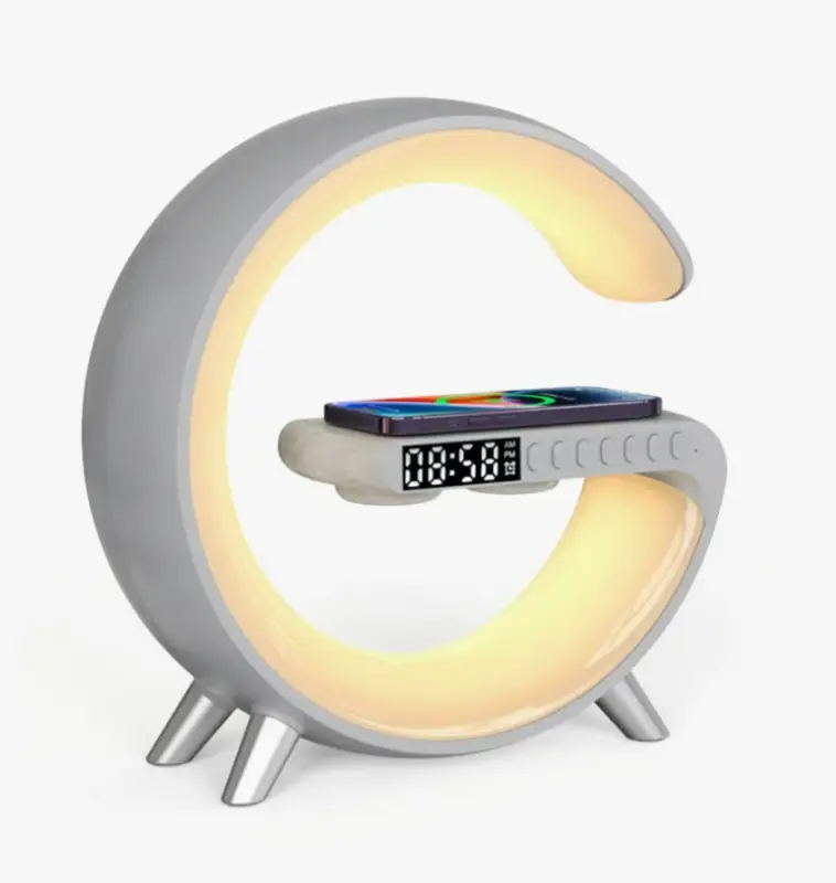 Умная лампа с часами Белая