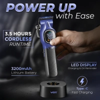 Машинка для стрижки волос VGR V-886C Фиолетовая