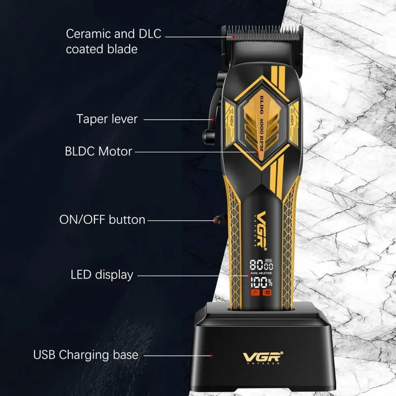 Машинка для стрижки волос VGR V-119 Золотая Машинка для стрижки волос VGR V-119 Золотая