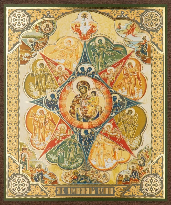 Икона БМ "Неопалимая Купина" 10х12 на МДФ-6