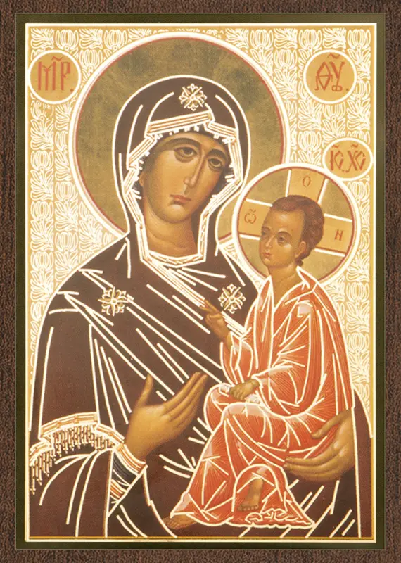 Икона БМ "Тихвинская" 6х9 на МДФ-6