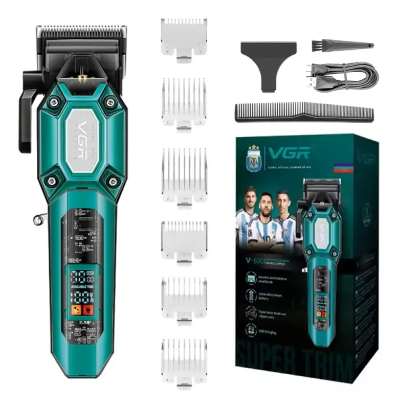 Машинка для стрижки волос VGR V-600 Зеленая