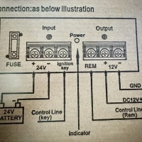 Преобразователь напряжения Инвертор 100A 24V-12V Преобразователь напряжения Инвертор 100A 24V-12V