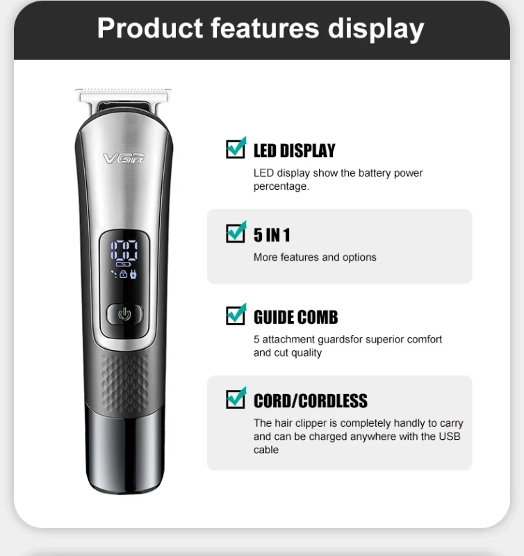 Триммер Набор 5в1 VGR V-111