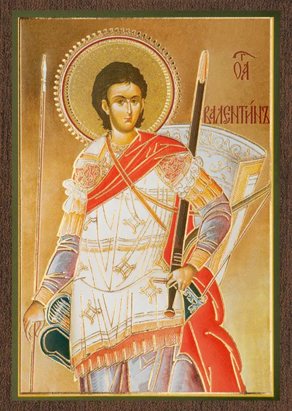 Икона "Валентин Доростольский" 6х9 на МДФ-6