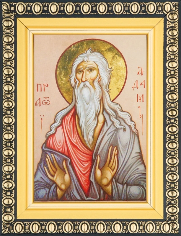 Икона "Адам Праотец" 6х9 в раме 8х11