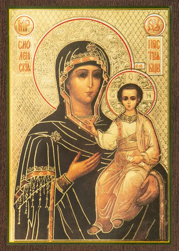 Икона БМ "Смоленская" 6х9 на МДФ-6