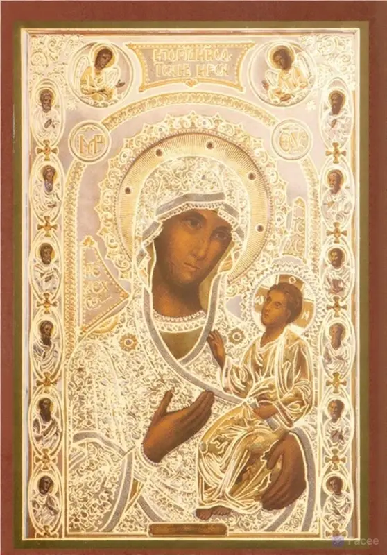Икона БМ "Иверская" 6х9 на МДФ-6
