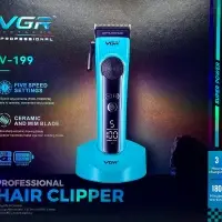 Машинка для стрижки волос VGR V-199 Бирюзовая