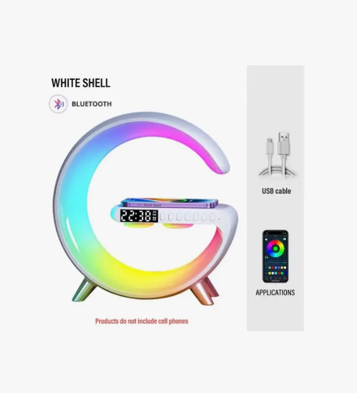 Умная лампа с часами Белая