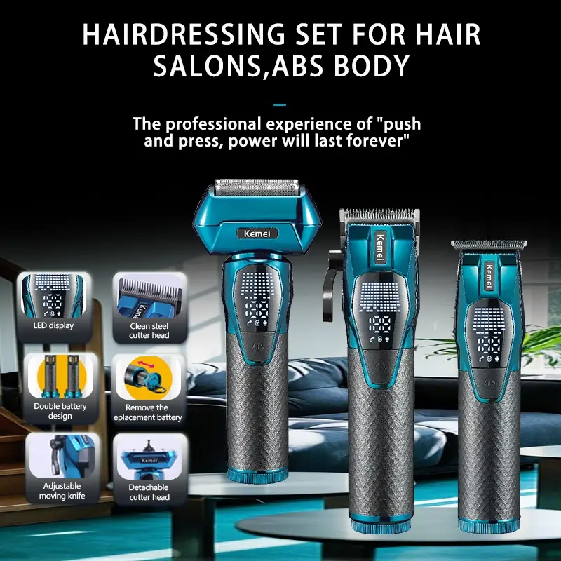Набор для стрижки волос 3в1 Kemei KM-8559 Набор для стрижки волос 3в1 Kemei KM-8559